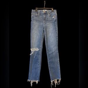 PAIGE - Hoxton Slim Distressed Jeans- Size 26